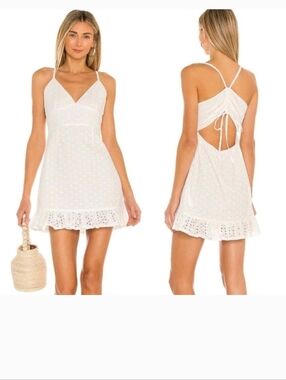 Women's "MinkPink" White Eyelet Mini Dress size Small